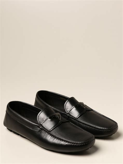 mens prada logo loafers|prada men's moccasins.